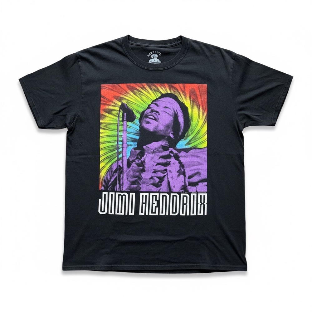 Black Jimi Hendrix Graphic T-Shirt Men’s Large Fits more like medium